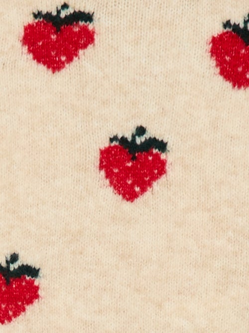 Trui van jerseytricot met fantasiepatroon - Kiabi