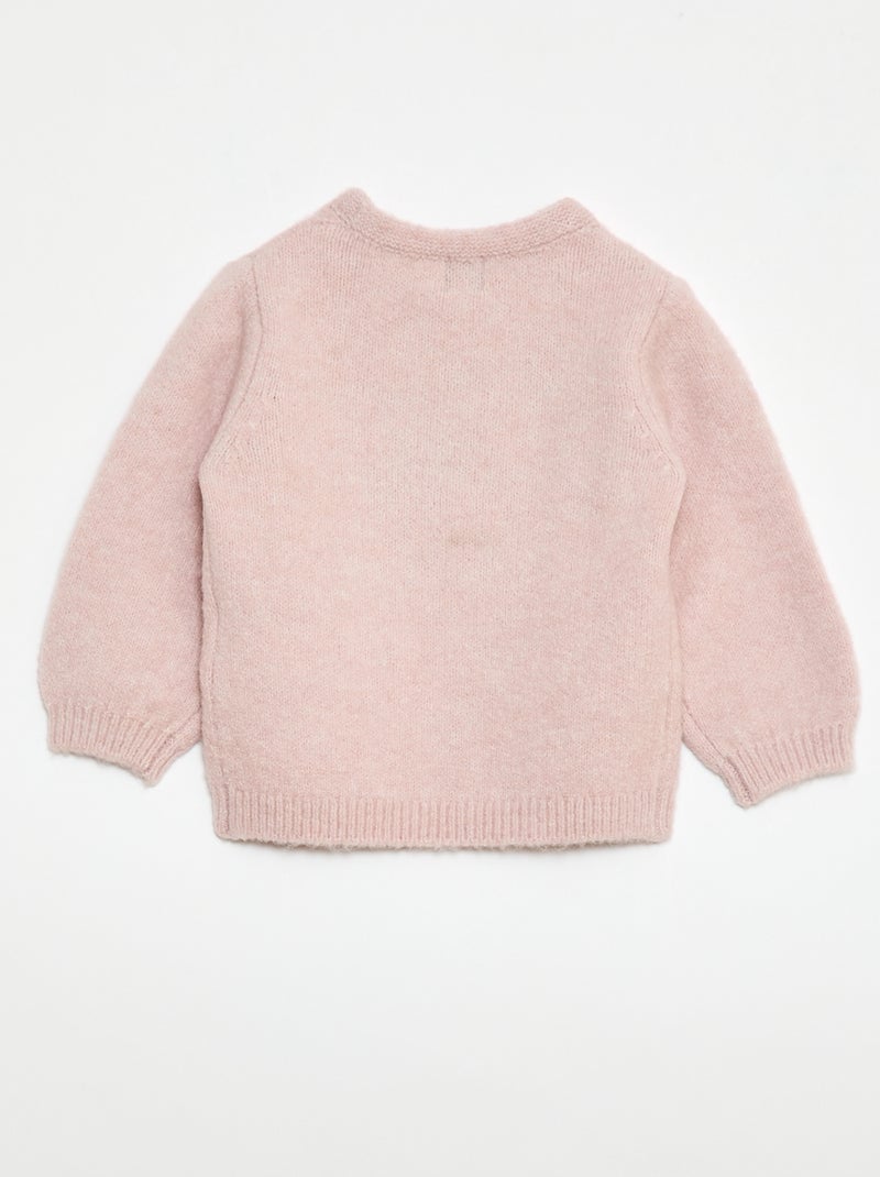 Trui van jerseytricot met fantasiepatroon Rose - Kiabi