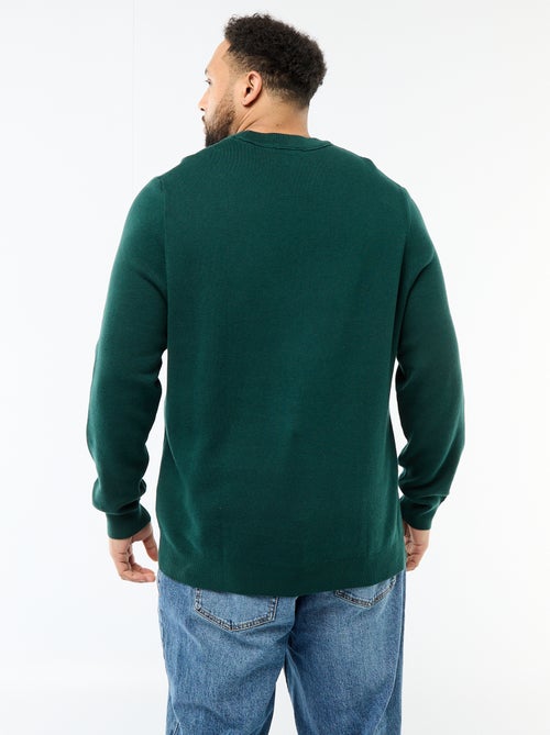 Trui van jerseytricot met ronde hals - Kiabi