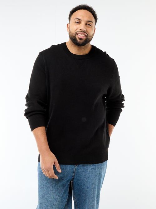 Trui van jerseytricot met ronde hals - Kiabi