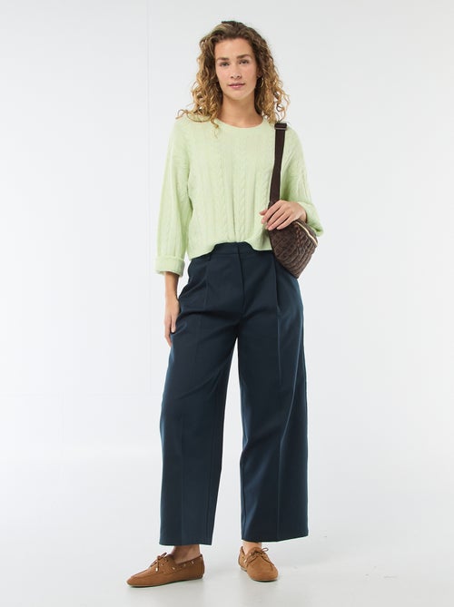 Trui van kabelgebreide stof - Kiabi