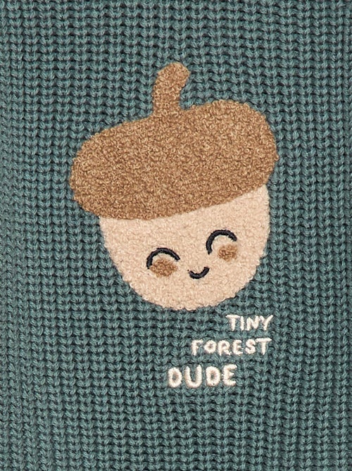 Trui van katoen in parelmoerbreisel - Kiabi