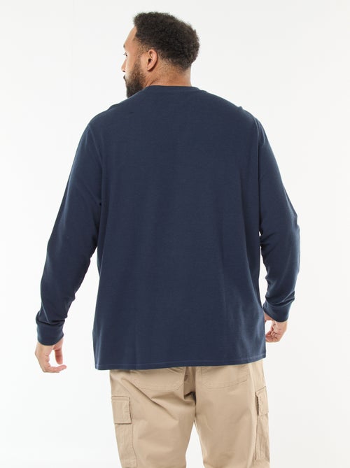 Trui van ribstof met ronde hals - Kiabi