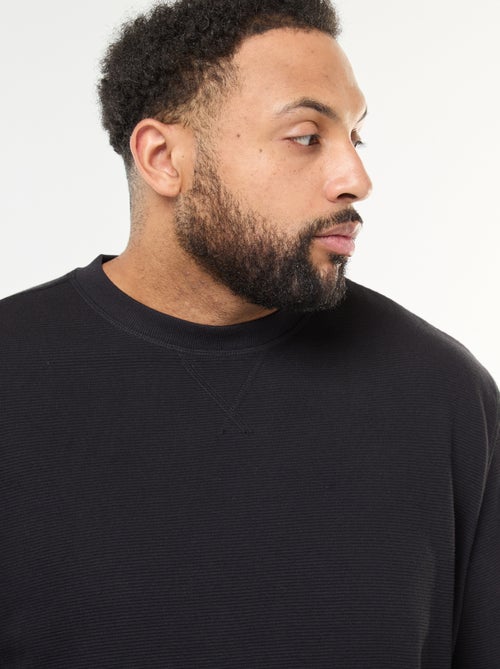 Trui van ribstof met ronde hals - Kiabi