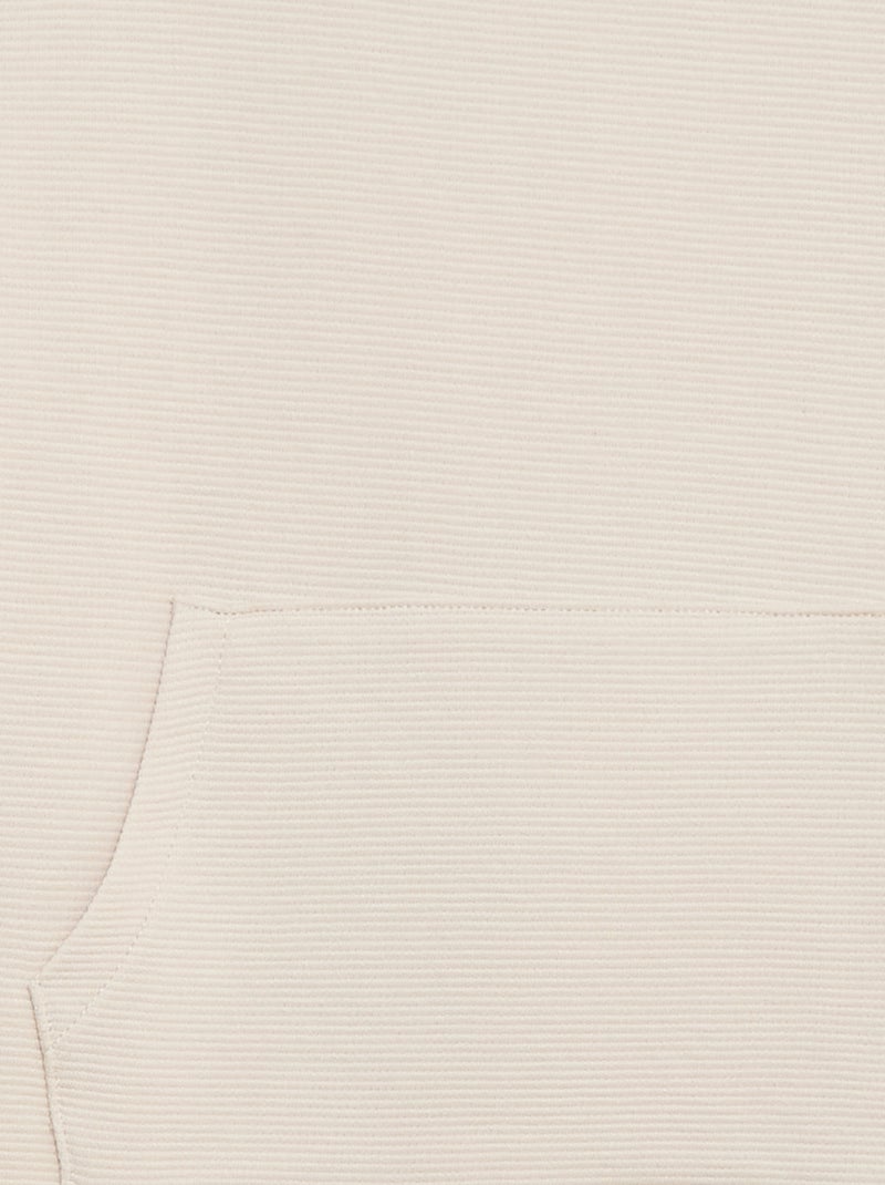 Trui van stevige ribjersey met kangoeroezak Wit - Kiabi