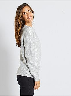 Trui van tricot in mossteek - Kiabi