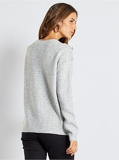 Trui van tricot in mossteek - Kiabi