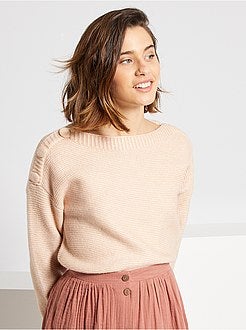 Trui van tricot in mossteek - Kiabi