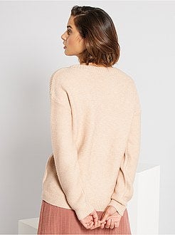 Trui van tricot in mossteek - Kiabi