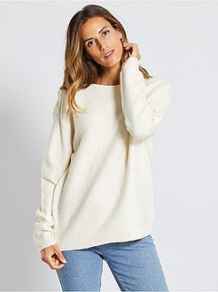 Trui van tricot in mossteek - Kiabi