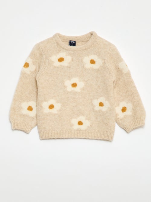 Trui van tricot met fantasiepatroon - Kiabi