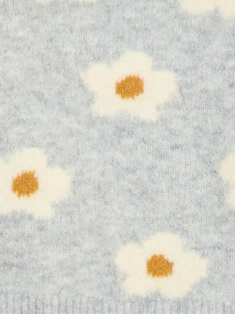 Trui van tricot met fantasiepatroon Grijs - Kiabi