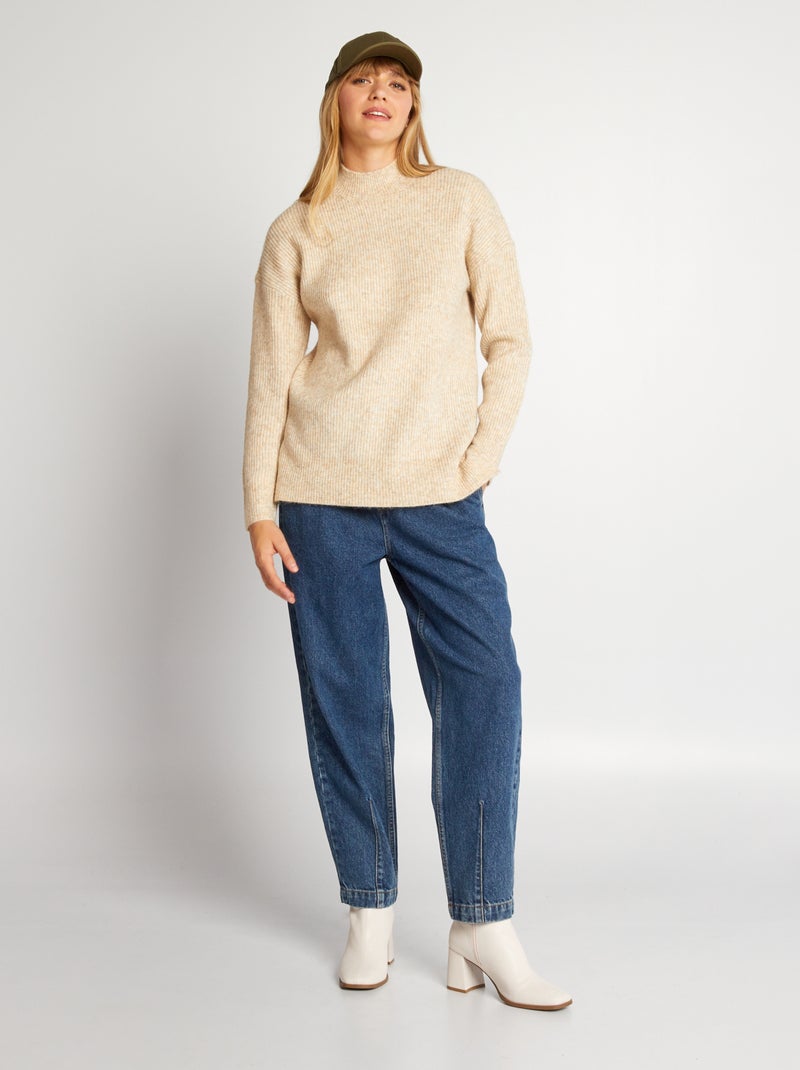 Trui van tricot met hoogsluitende hals BIEGE - Kiabi