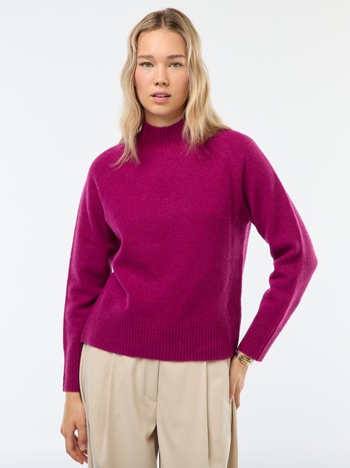 Trui van tricot met opstaande kraag - Kiabi