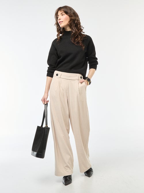 Trui van tricot met opstaande kraag - Kiabi