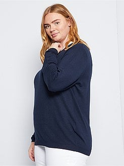 Trui van tricot met sierkraag - Kiabi