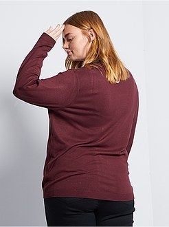 Trui van tricot met sierkraag - Kiabi