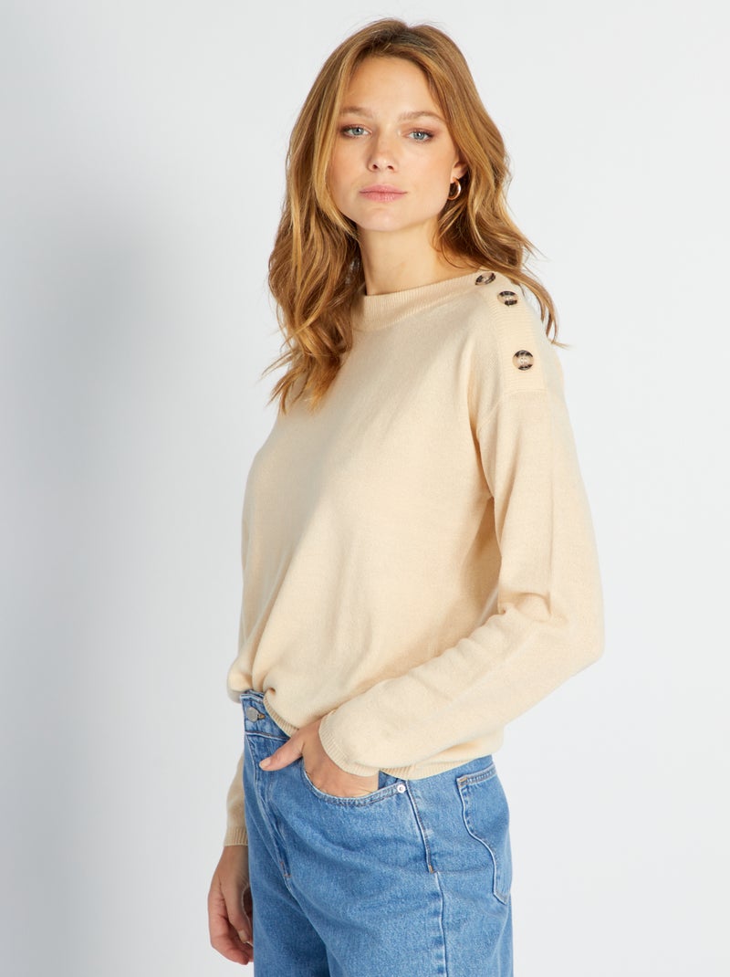 Trui van zacht tricot 'JDY' BIEGE - Kiabi