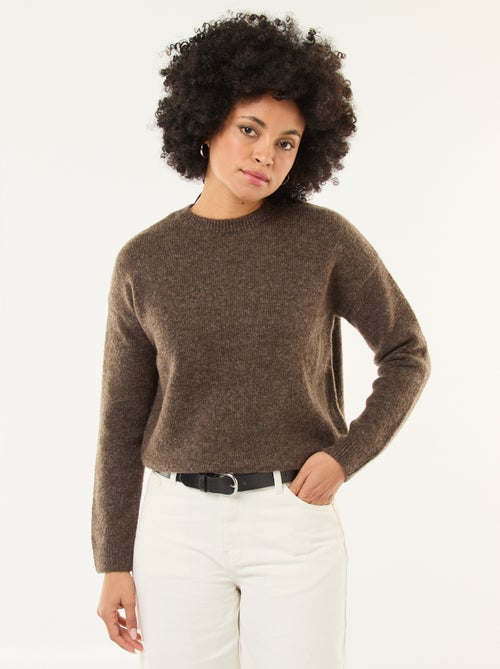 Trui van zachte stof met ronde hals - Kiabi