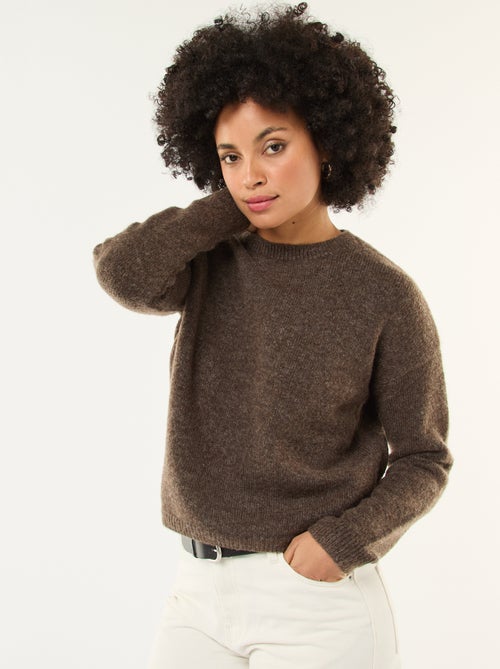 Trui van zachte stof met ronde hals - Kiabi