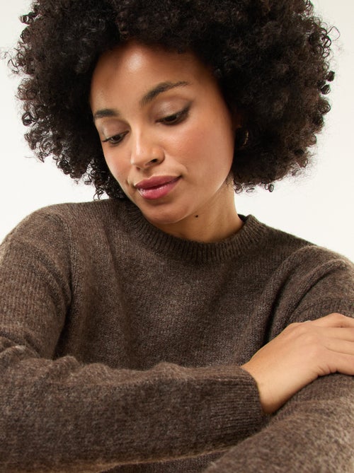 Trui van zachte stof met ronde hals - Kiabi