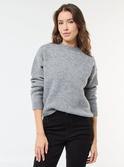 Trui van zachte stof met ronde hals - Kiabi