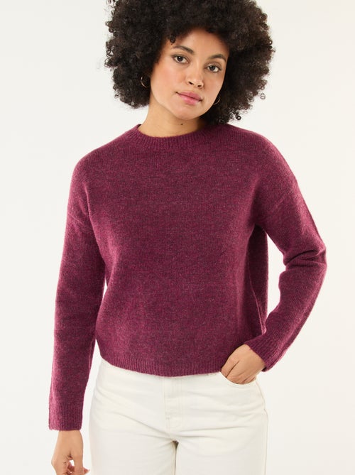 Trui van zachte stof met ronde hals - Kiabi