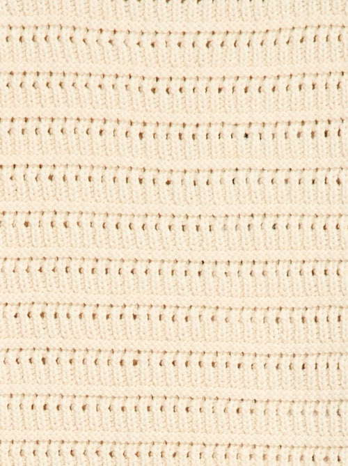 Truitje van tricot met fantasiebreisel - Kiabi