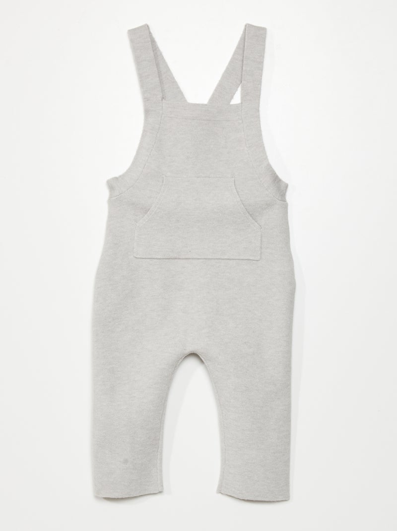Tuinbroek van tricot GRIJS - Kiabi