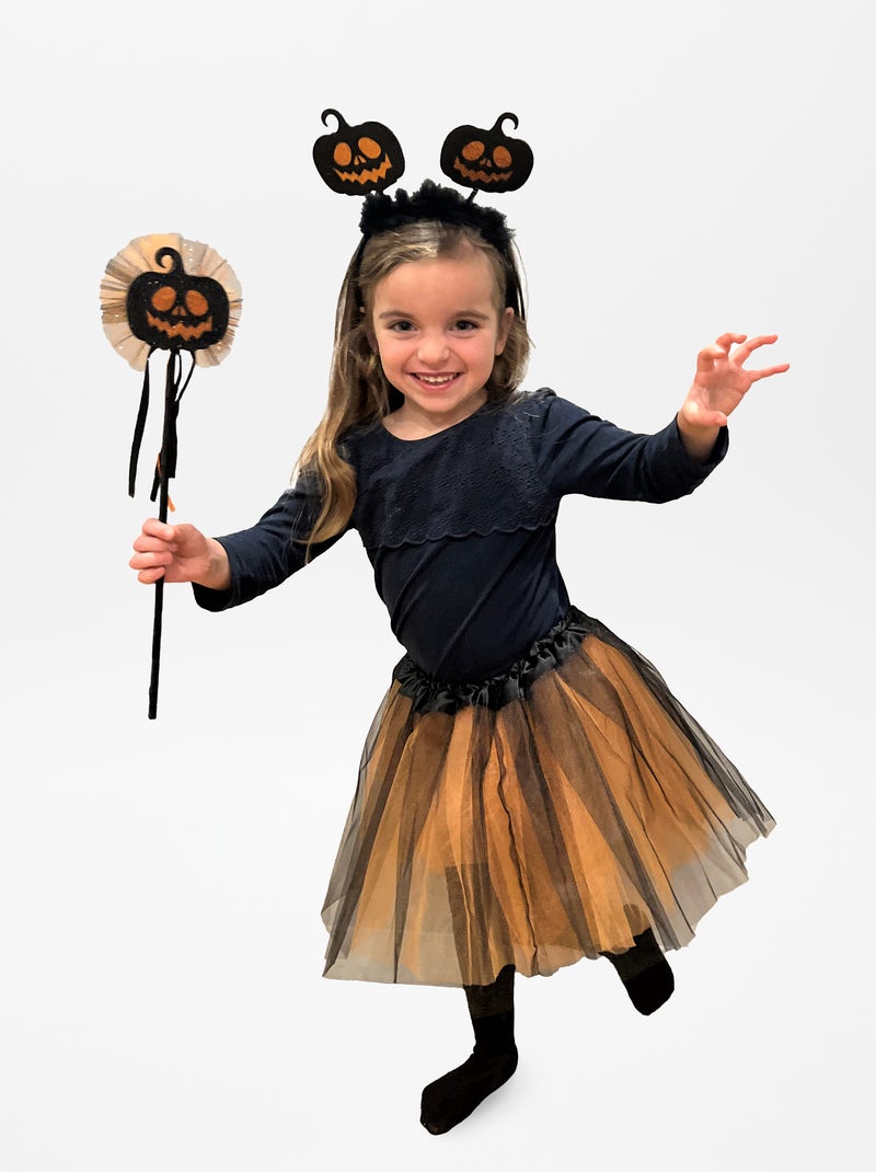 Tutu + stokje + diadeem + vleugels - 4-delig ORANJE - Kiabi