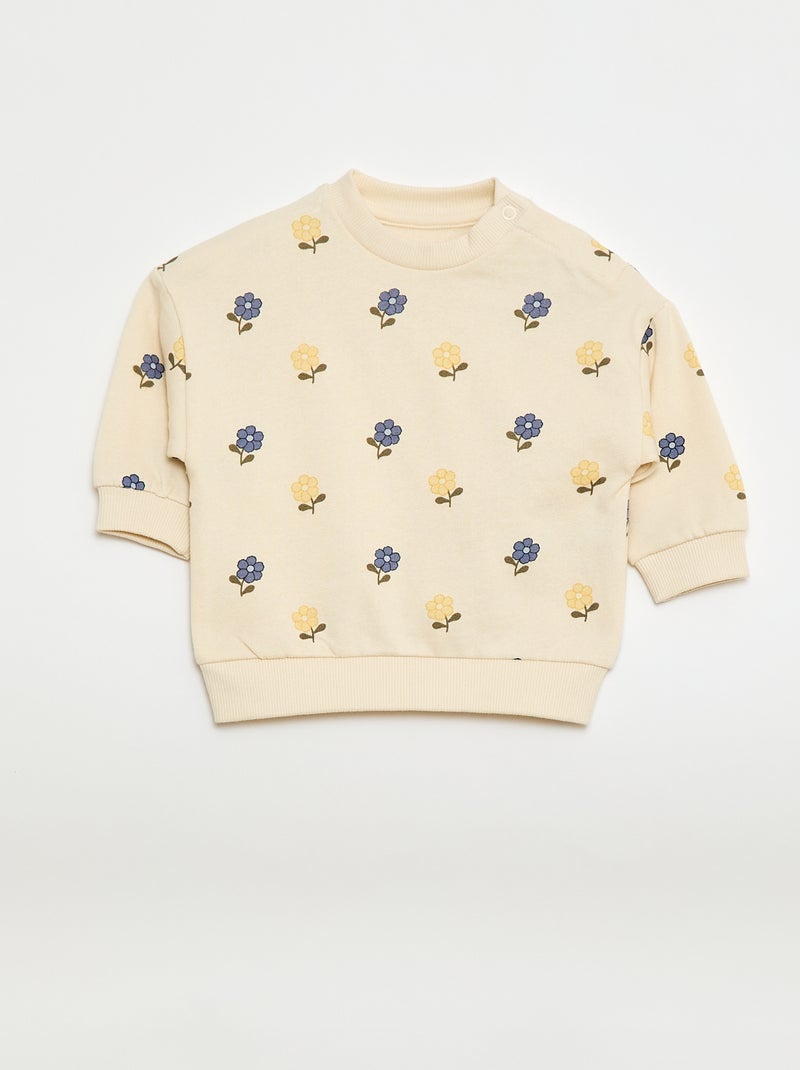 Twee setjes - Katoenen trui + broek Geel - Kiabi