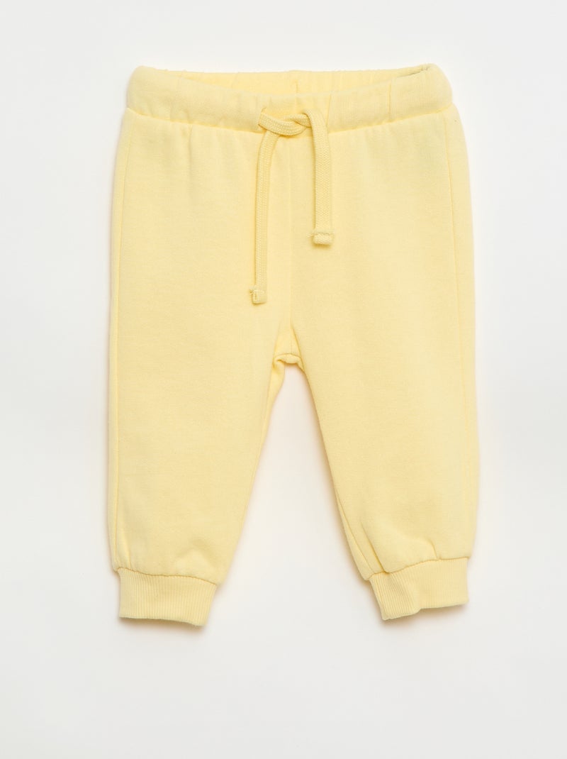 Twee setjes - Katoenen trui + broek Geel - Kiabi