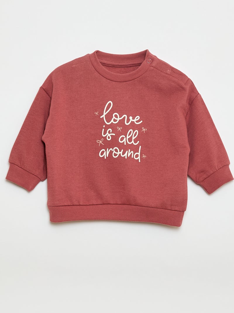 Twee setjes - Katoenen trui + broek Rose - Kiabi