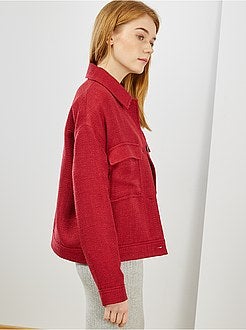 Tweed jasje met recht model - Kiabi