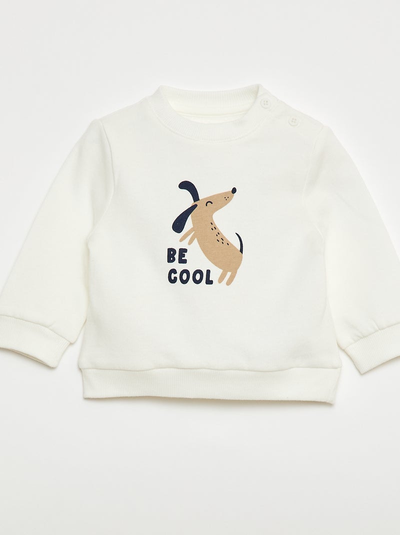 Tweedelig setje - Sweater + broek Biege - Kiabi