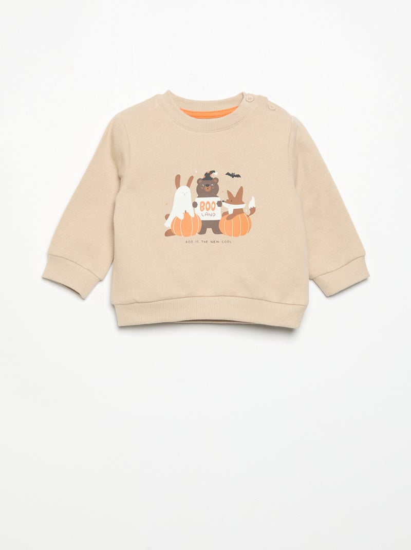 Tweedelig setje - Sweater + broek Biege - Kiabi