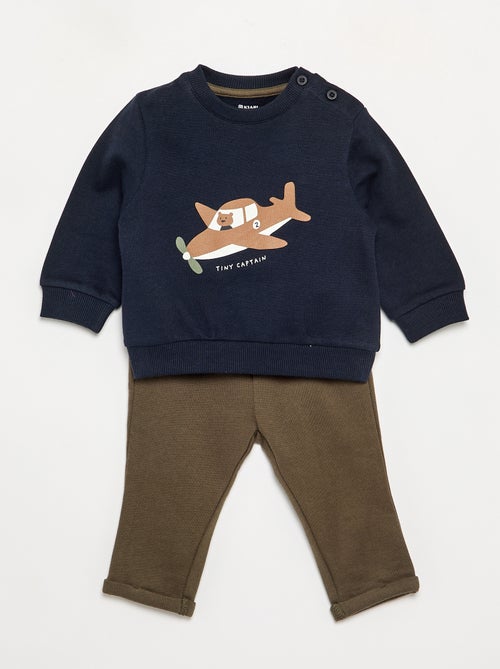 Tweedelig setje - Sweater + broek - Kiabi
