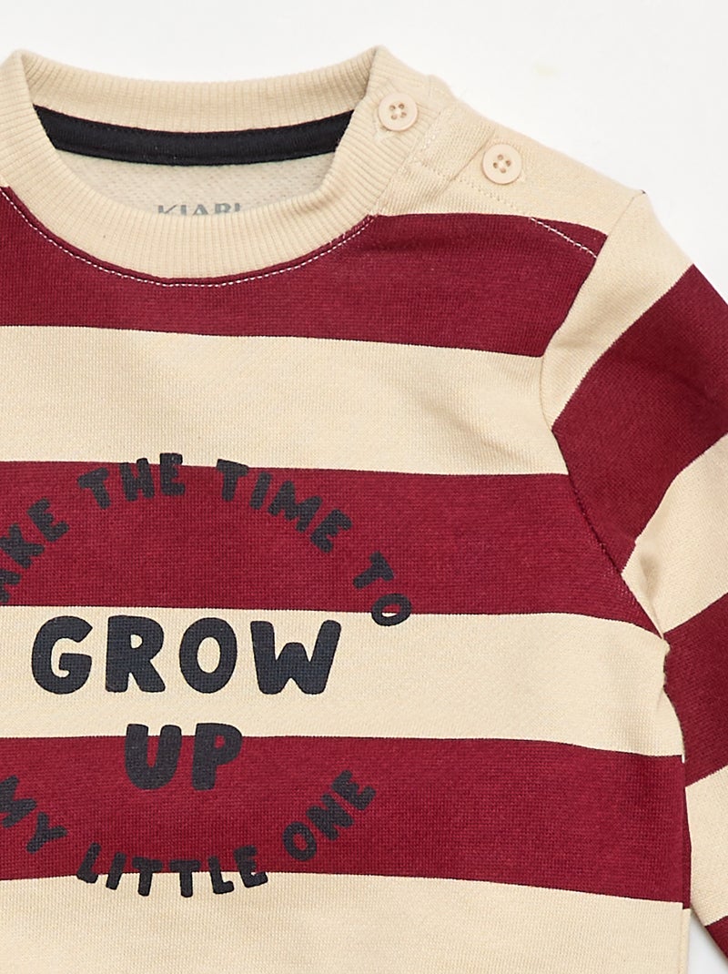 Tweedelig setje - Sweater + broek Rood - Kiabi
