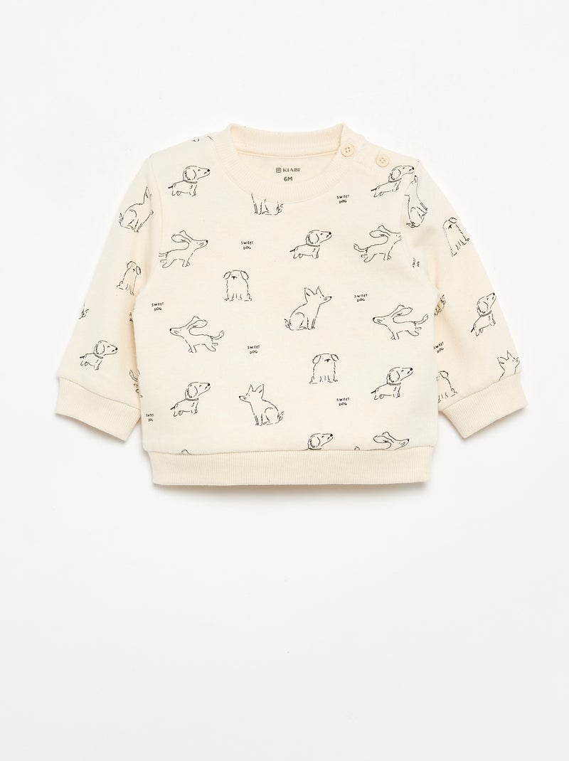 Tweedelig setje - Sweater + broek Wit - Kiabi