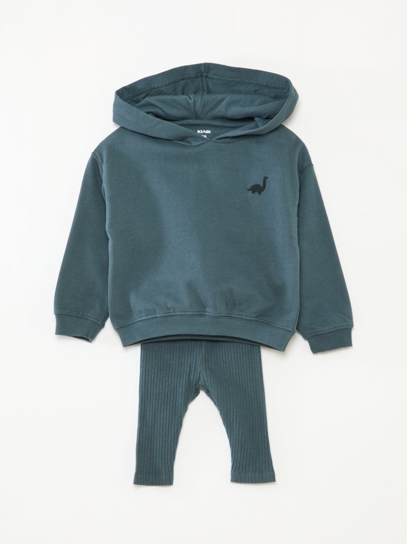 Tweedelig setje - Sweater + legging Blauw - Kiabi