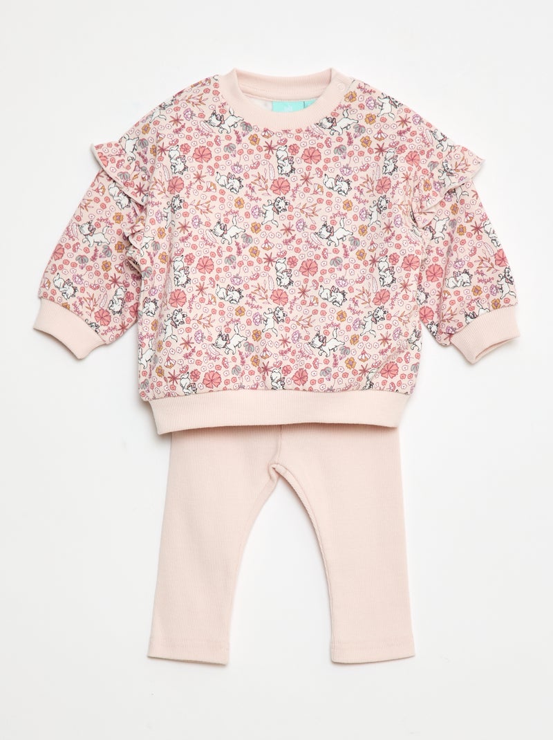 Tweedelig setje - Sweater + legging 'Disney' Wit - Kiabi