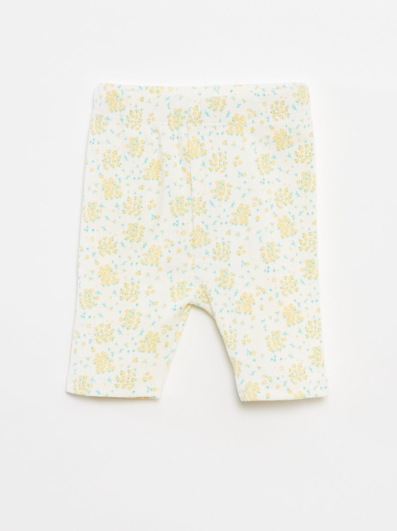 Tweedelig setje: T-shirt + legging met print WIT - Kiabi