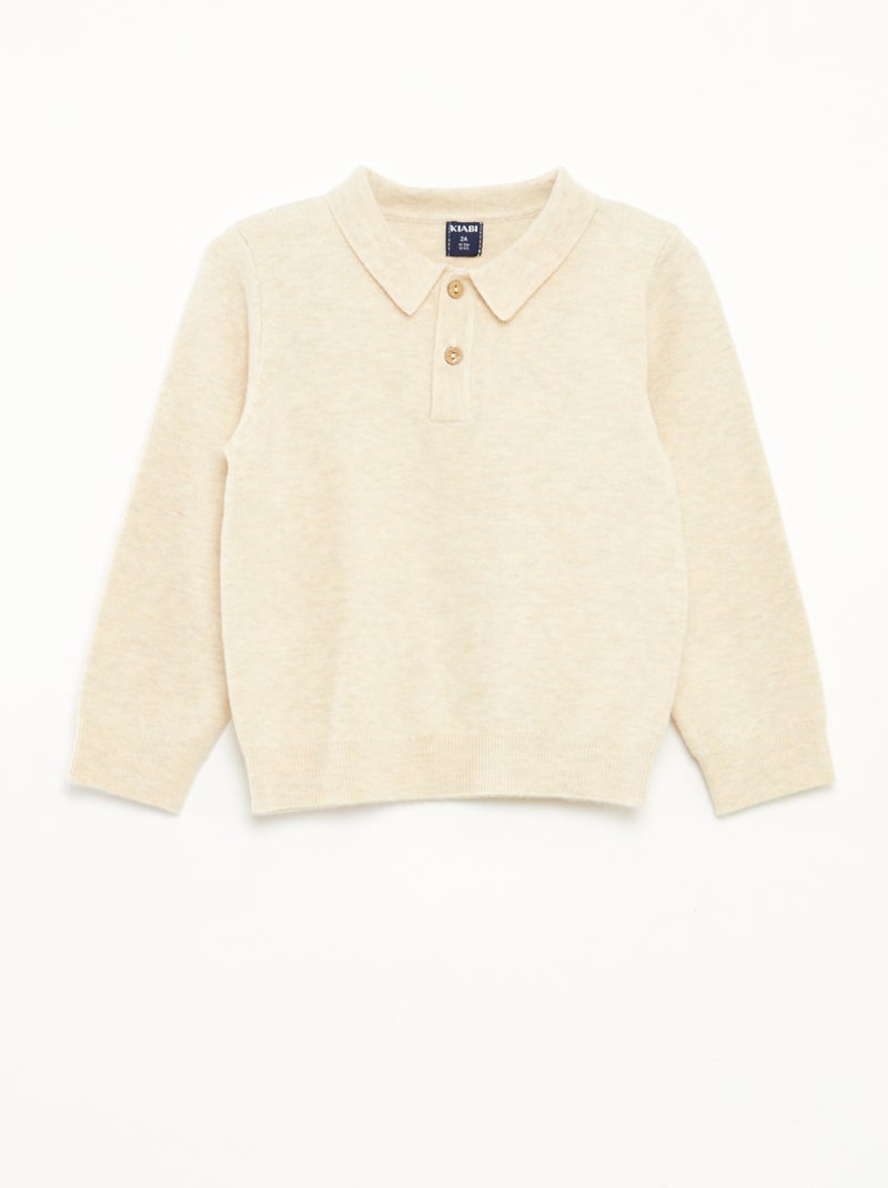 Tweedelig setje van tricot Biege - Kiabi