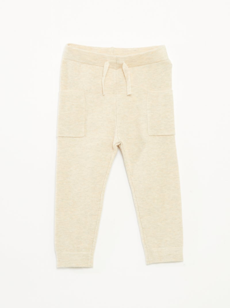 Tweedelig setje van tricot Biege - Kiabi
