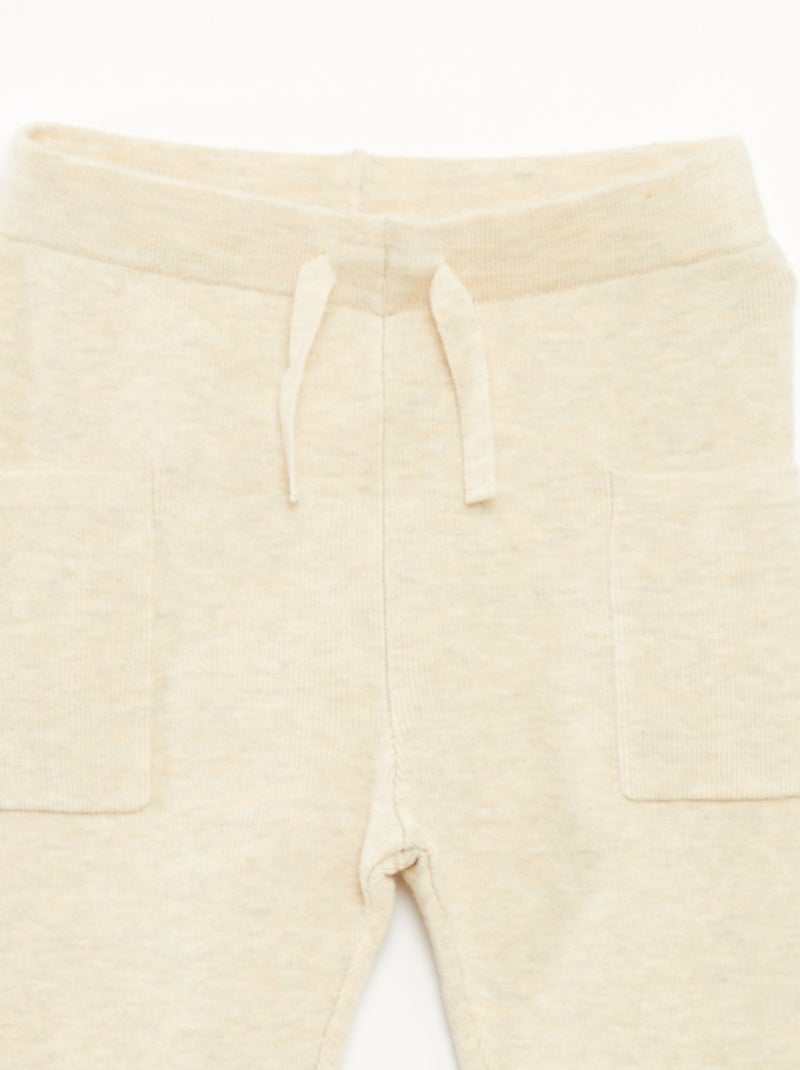 Tweedelig setje van tricot Biege - Kiabi