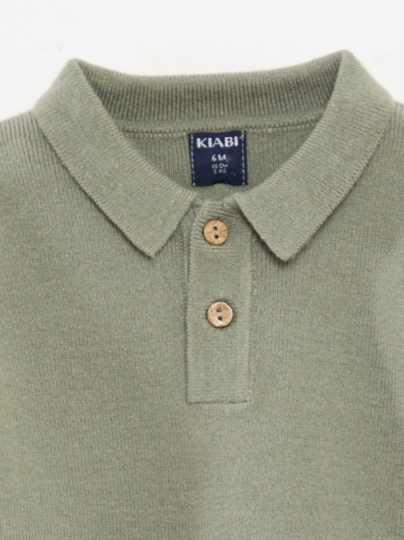 Tweedelig setje van tricot Groen - Kiabi