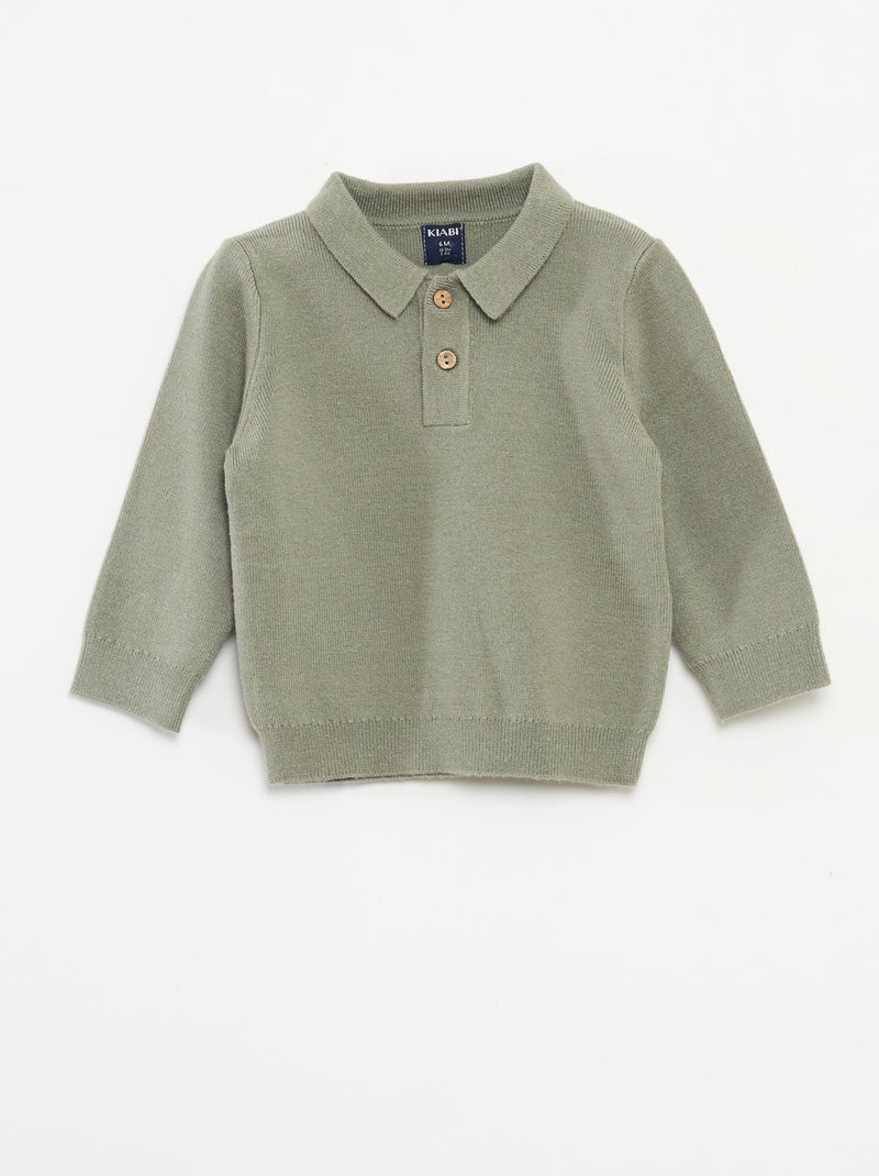 Tweedelig setje van tricot Groen - Kiabi
