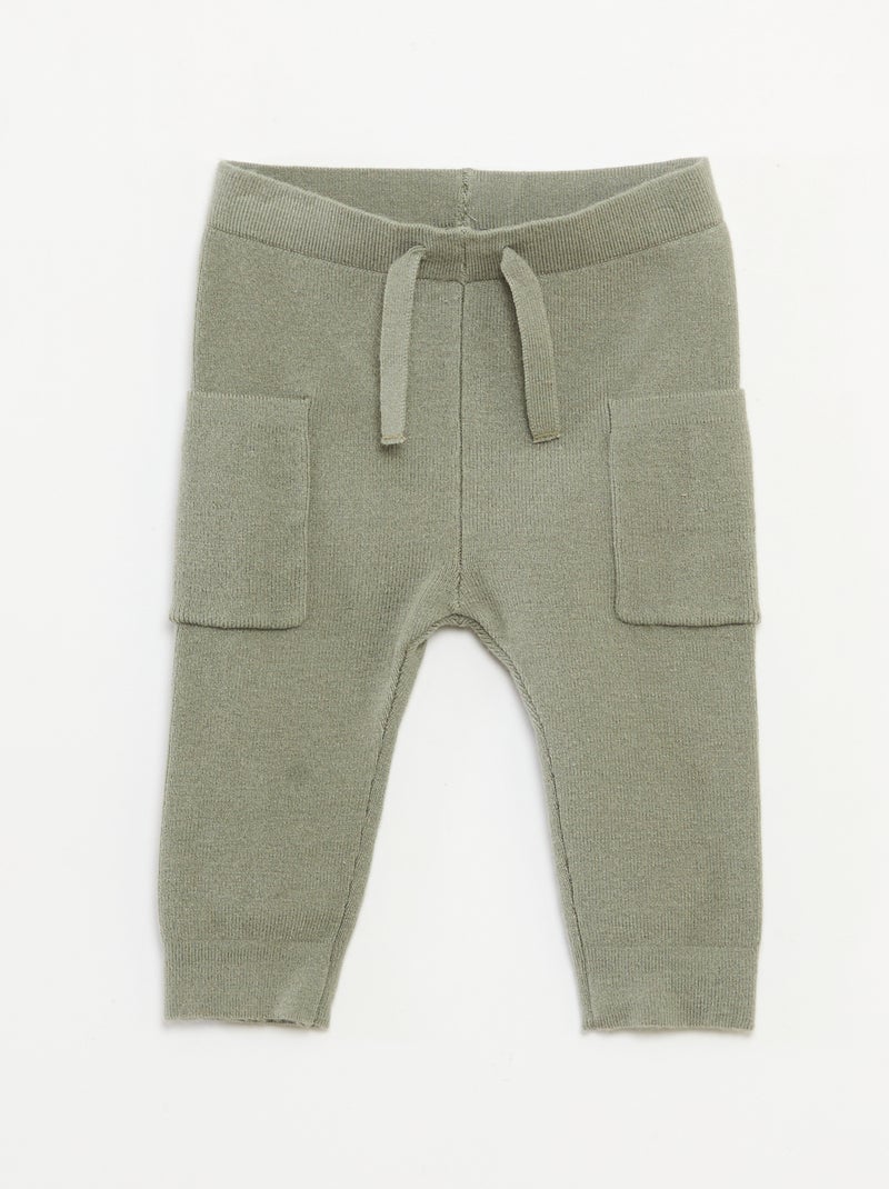 Tweedelig setje van tricot Groen - Kiabi