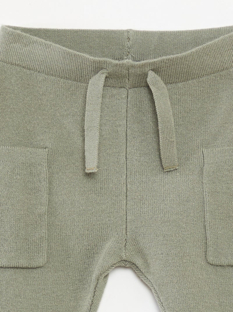 Tweedelig setje van tricot Groen - Kiabi