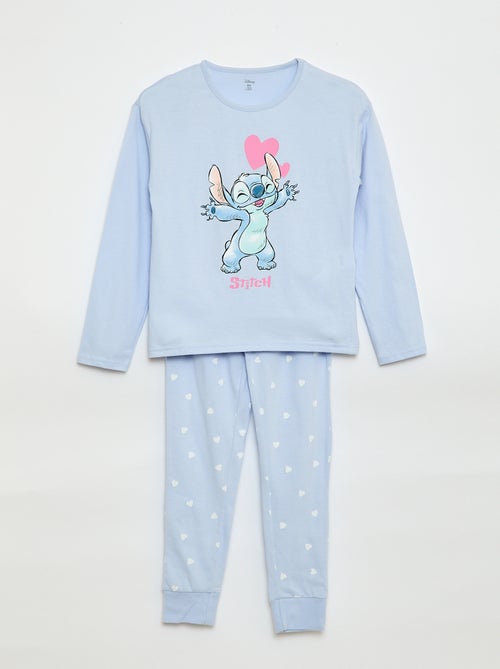 Tweedelige Disney-pyjama met Stitch-print - 2-delig - Kiabi